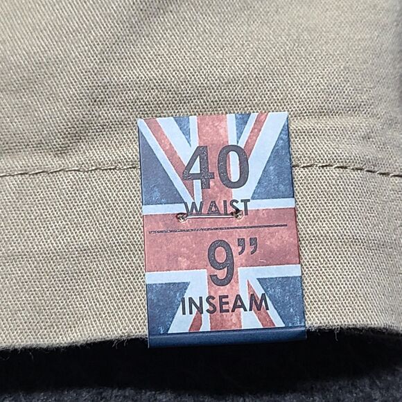 English Laundry Shorts Mens 40 Khaki Tan Flat Front 9 Inch Inseam Stretch Casual - Picture 9 of 9